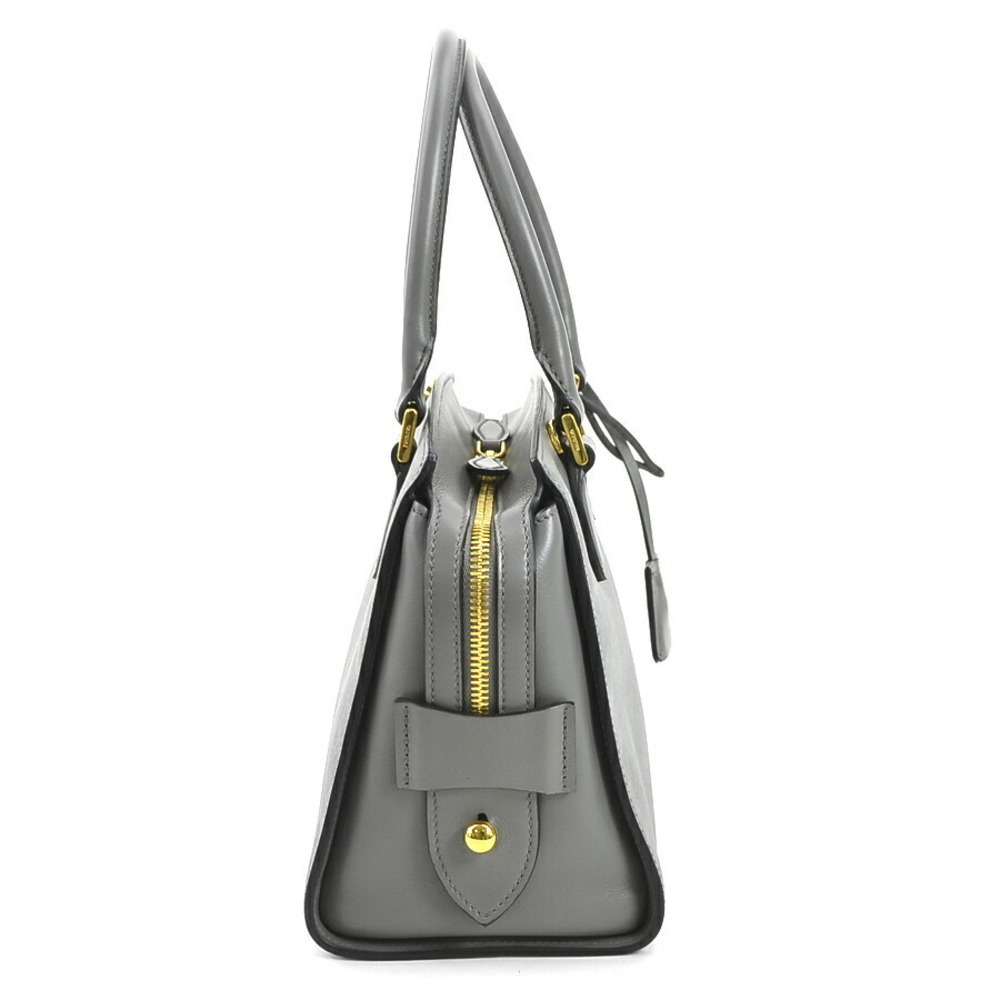 Prada handbag 2way Saffiano Gray leather